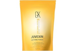 GK HAIR Global Keratin Juvexin Lightening Powder +9 Levels of Lift (3.5 Fl Oz/100g) Pectin Protection Dust Free Powder Bleach Fast Acting Blue Base Prevents Loss of Moisture Provide Ideal Viscosity