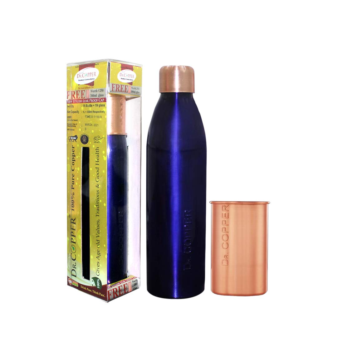 Dr. Copper Combo Pack Multi Colour Printed 100 Pure Copper Water