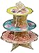 Talking Tables Afternoon Tea Cake Stand Floral Party Decorations | Truly Scrumptious |Card, 3-Tier, Anniversary, Birthday, Baby Shower, Wedding Pink, Blue, Yellow, Height 36cm, 14
