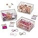 Ted Baker Desk Set with Paper Clips, Bulldog Clips, and Pins
