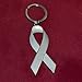Cancer Awareness Ribbon Keychain - Metal Ribbon - Great Gift for Honoring Cancer Survivors or Those Battling Cancer, or for Friends or Loved Ones of Those Lost to Cancer