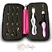 A.E.T.Crafts LED Ergonomic Handle Lighted Crochet 9 Interchangeable Head Hook Set (2.5mm-6.5mm) with Pink Zip-up Case and USB Cable; Rechargeable, No Batteries Required