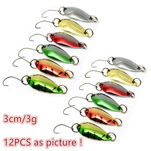 LiGG Forellenangeln Blinker Spinnfischen Forellenköder Angeln Spoon Spinner Forellen Blinker, 3cm/3g