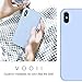 Vooii for iPhone X/Xs Case, Soft Silicone Gel Rubber Bumper Microfiber Lining with Shockproof Full-Body Protective, Light Blue