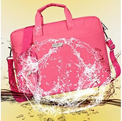 Waterproof Nylon 15.6" Laptop Bag Business Case Classic Daypack Bookbag Travel and School Messenger Bags (pink)