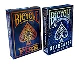 Bicycle Stargazer & Fire Elements Series Playing Cards Bundle, 2 Decks (Basic pack)
