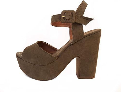 sandalia salto grosso anabela