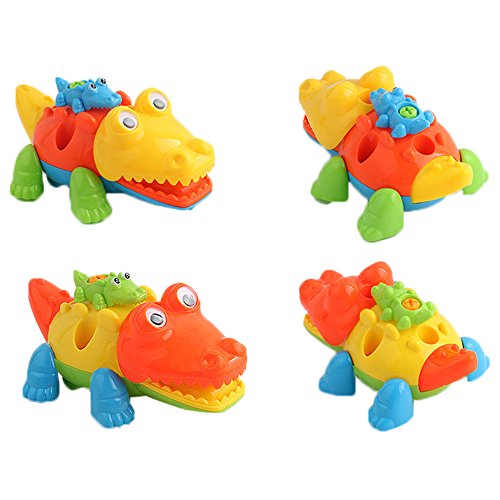 Yeefant Take Apart Toy, Early Education DIY Screw Nut Installed 3D Puzzle Animal Disassembly Kids Toys,Assembly Toys for Boys and Girls,DIY Assembly Kit,Crocodile