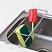 Kitchen Sponge Holder, Aiduy Adjustable Sink Caddy Brush Soap Dish Scrubber Drainer Rack - Stainless Steel