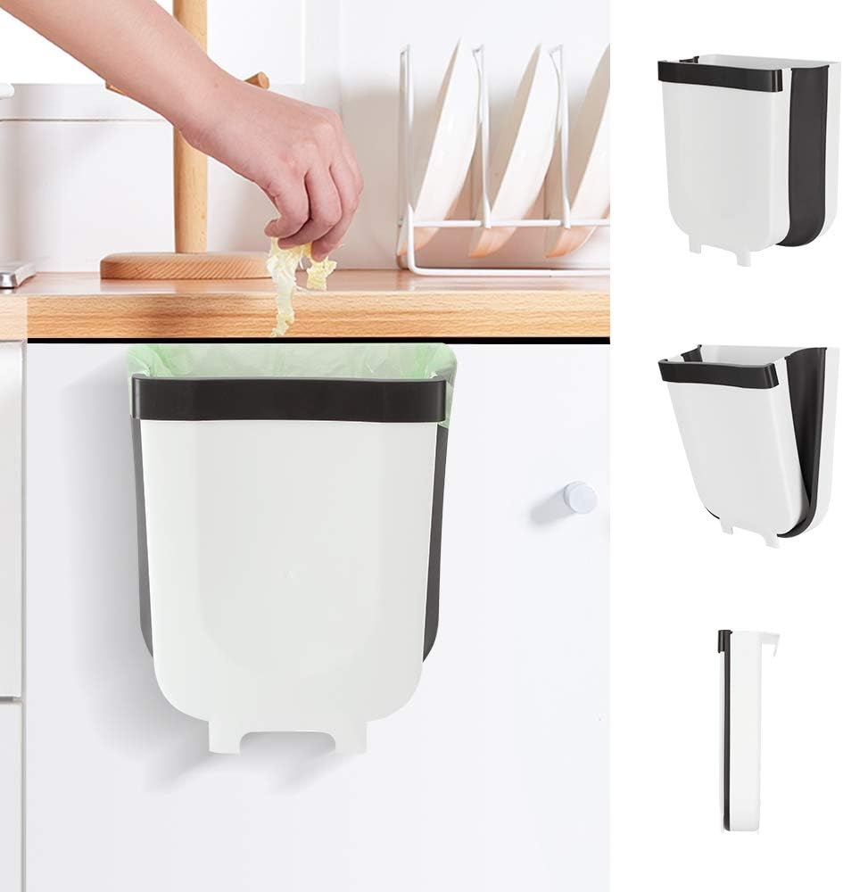 Yibaision Kitchen Hanging Trash Can Foldable Garbage Can 9