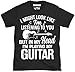 6TN Mens I Might Look Like I'm Listening to You But in My Head I'm Playing My Guitar T Shirt (Black, X-Large)