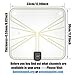 viv TV Antenna 138 Indoor Amplified HDTV Antenna 50-100 Miles Range with Detachable Amplifier Signal Booster and 16.5FT High Performance Coax Cable - Extremely High Reception Indoor