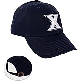 Desert Cactus Xavier University Baseball Hat XU Musketeers Brimmed Embroidered Hats Cap Adjustable Cloth Strap Adult (Style A) Blue
