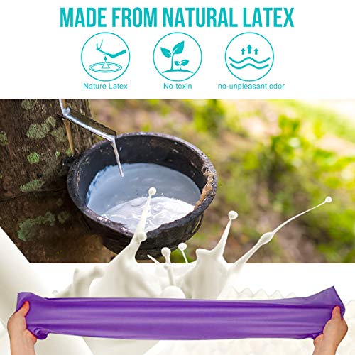 iMucci 3 Pcs Resistance Bands Set,Natural Latex Exercise Bands for Home Fitness, Strength Training, Physical Therapy, Pilates and Yoga, Elastic Workout Bands for Arms, Shoulders, Legs and Butt