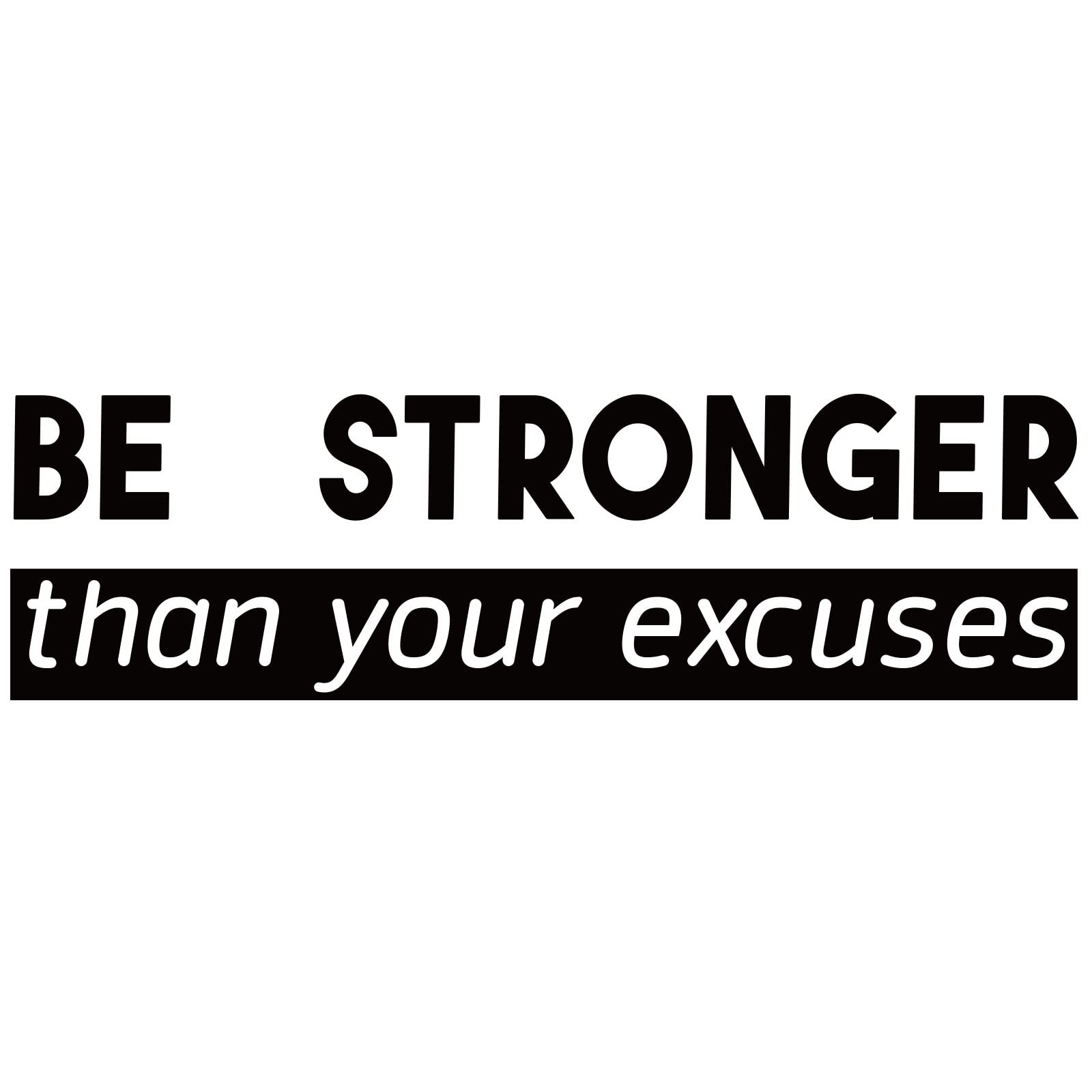 SUPERDANT Be Stronger Inspirational Quotes Wall Stickers Vinyl Wall Decor Stickers DIY Saying Wall Art Decal Sticker Home Decoration for Gym Bedroom Office, Black 61x19 cm