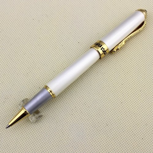 Gullor Liquid Ink Roller Ball Pen with Golden Dragon Clip, Refillable Pen, Executive Smooth Writing Pens for Men & Women, Gold