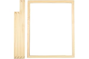 Canvas Frame 16x20 Inch Wooden Canvas Frame Easy to Assemble 4 Rectangular Strips DIY Stretcher Frames for Oil Painting