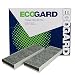 ECOGARD XC25760C Premium Cabin Air Filter with Activated Carbon Odor Eliminator Fits Audi A6 Quattro 2005-2011, R8 2008-2015, A6 2006-2011, S6 2007-2011, S8 2007-2009, RS7 2014