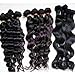 10-28 inch 100% RAW Virgin Brazilian Remy Human Hair Extensions Wavy Weave Weft Bundle #1B