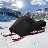 Kemimoto 600D Waterproof Snowmobile Cover Fits up