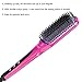 ACEVIVI 2 in 1 Ionic Hair Straightening Brush, Ceramic Heating Straightening Irons Brush with MCH heating technology and Auto Temperature Lock, Anti-scald Patented Design Pink