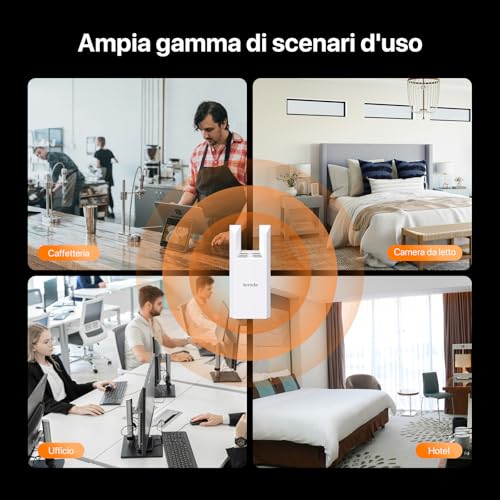 Ripetitore WiFi Extender e Access Point, Velocità Single Band 300Mbps, Porta Ethernet, Copertura fino a 120 m², Compatibile con i principali modem router Wi-Fi, Bianco(R10)