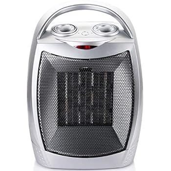 700W/1500W Ceramic Space Heater with Adjustable Thermostat, Portable Electric Heater Fan with Overheat Protection and Tip-Over Protection for Office Home Bedroom