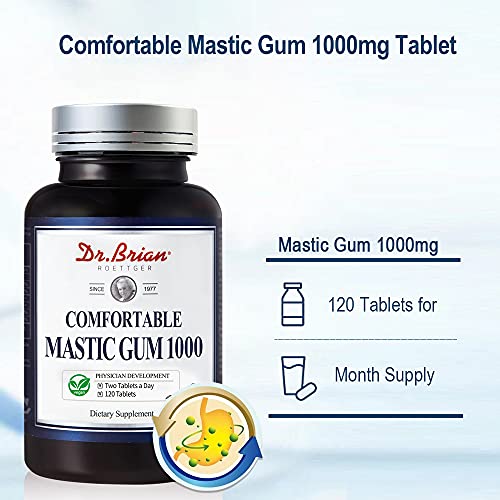 Dr.Brian Stomach Relief Vegan Mastic Gum Tablet 120 Count Mastic Gum