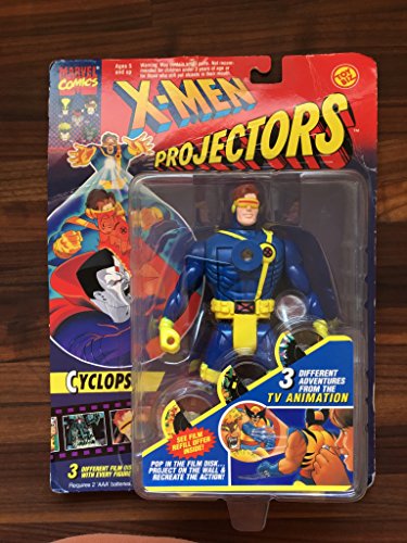 X-Men Projectors - Cyclops Action Figure - RARE - 3 Different Film Disks - 1994 - Toy Biz - Marvel - Limited Edition - Mint - Collectible