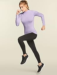 TSLA Women's Thermal Long Sleeve Tops, Mock Turtle