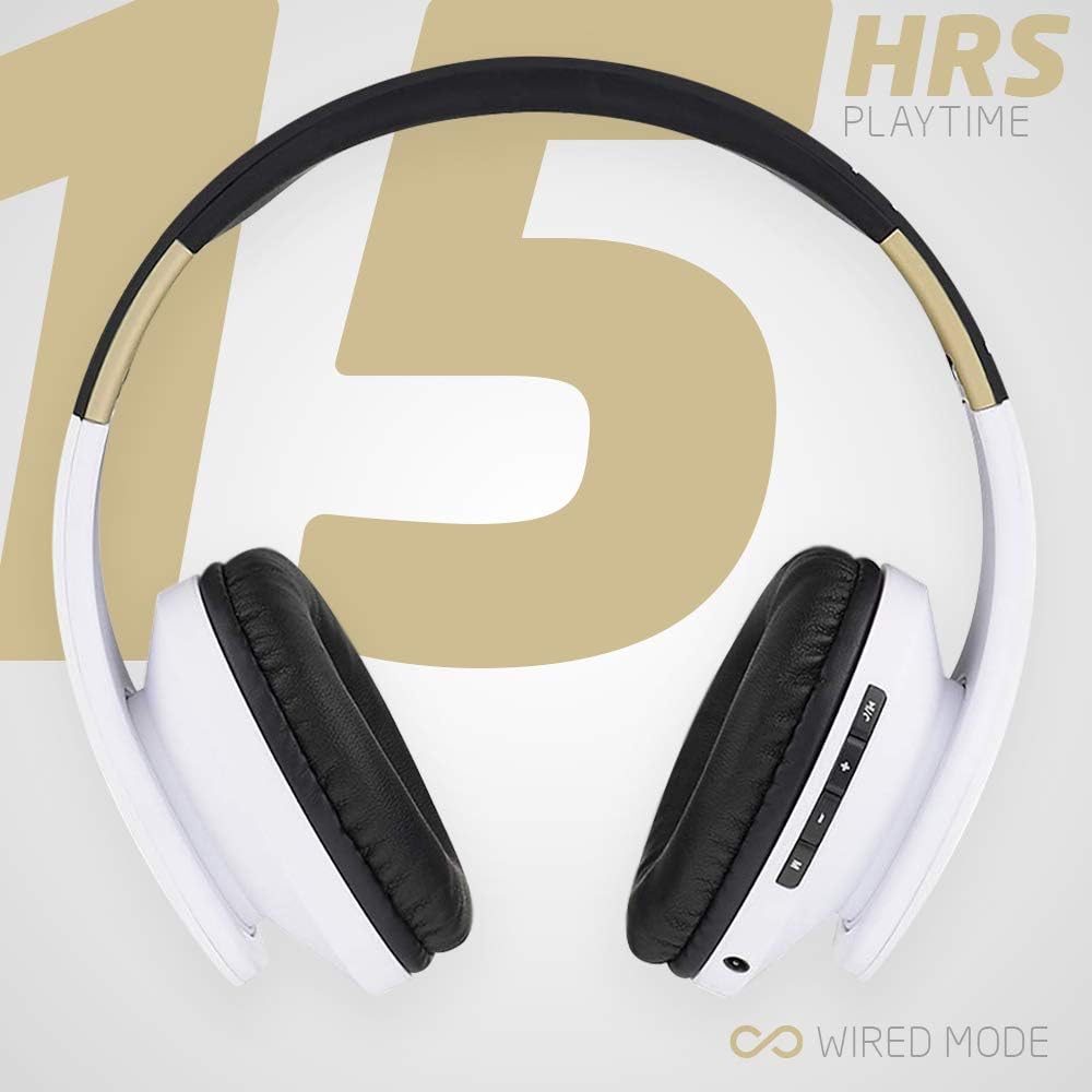 PowerLocus Bluetooth Over-Ear Headphones, Wireless Stereo Foldable Headphones Wireless and Wired Headsets with Built-in Mic - Image 5