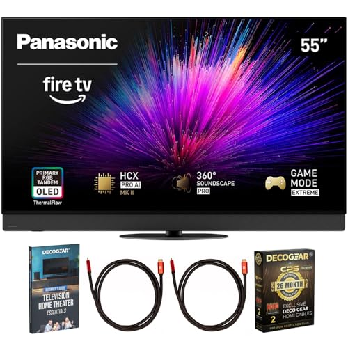 Panasonic TV-55Z95BP Z95BP Series 55 inch LED 4K Ultra HD Smart Fire TV Bundle with 2X 6FT Universal 4K HDMI Cable, Theater Essentials and CPS Exclusive 26 Month Protection Pack BEACH-CPS-26M3000ATV