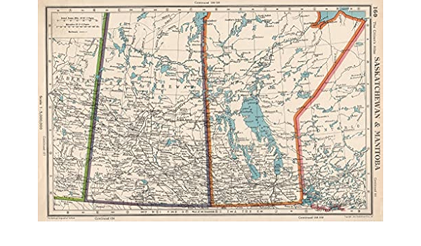 Map Of Saskatchewan And Manitoba Saskatchewan & Manitoba: Provinces. Canada. Railways. Bartholomew;1952 Map:  0887440613058: Books - Amazon.ca
