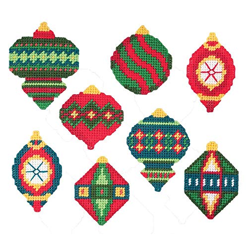Herrschners Retro Christmas Ornaments Plastic Canvas Kit