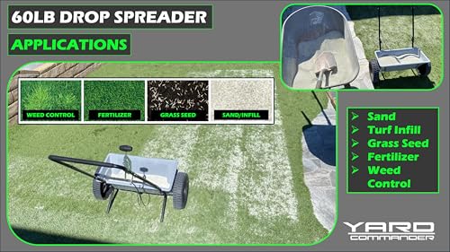 Yard Commander - 60 LB Walk-Behind Push Drop Spreader - Holds Up photo 11