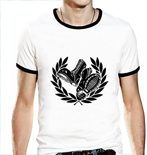 Men's Basic Ringer T-Shirt Skinhead Oi! White