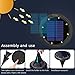 4pcs Solar Lights Outdoor - Solar Ground Lights for Pathway Garden Steps - Auto on When Darkness and Off When Daytime 2 Light Settings Waterproof Work for 20hours - Lit up on Cloudy Day (White)