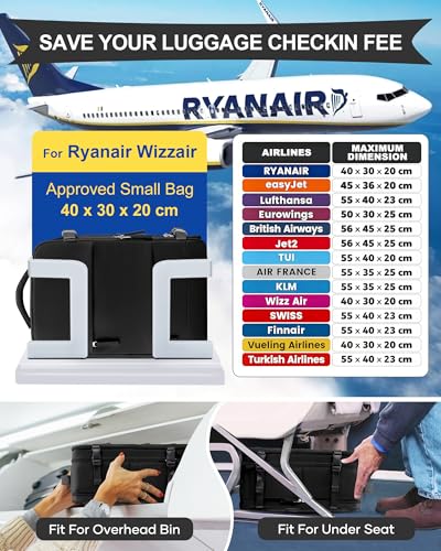 SZLX Vacuum Backpack with Pump Carry-on Luggage 40x30x20 Ryanair Vueling Wizzair Easyjet Backpack Travel Cabin Airplane 40x20x25 Ryanair Women Waterproof Carrying Backpack for Laptop Computer