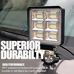 Adzoon LED Tractor Lights 2 Pcs 4 Inch Flood 12V