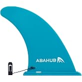 Abahub 9/10'' Paddleboard Fin No-Tool Needed Replacement Single Center Fins | Fiberglass Reinforeced SUP No-Tool Fin for Surfing, Surfboard, Stand-up Paddle Board, Longboard, Black/Blue/White