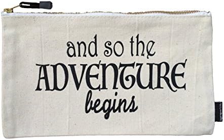 Canvas Pouch -All Purpose Personal Gadget Organizer, Multi-use Toiletry Bag, Cosmetic Case, Travel Organizer, Tech Accessories, Bill Organizer, First Aid Kit, Dopp Bag(12.5"x7.5") (12.5 IN, ADVENTURE)