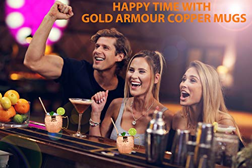 4 Moscow+Mule+Copper+Mugs+HANDCRAFTED