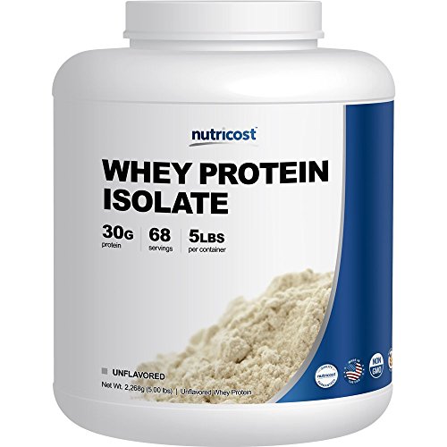Nutricost Whey Protein Isolate (Unflavored) 5LBS