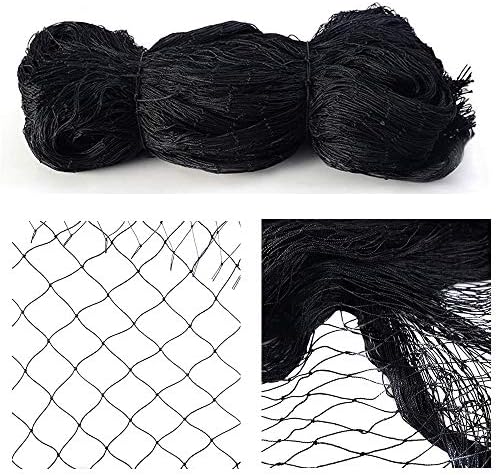 SRETAN 2 inch Black Square Mesh Anti Bird Netting Soccer Baseball Game Sport Poultry Fish Aviary Pens Garden Factory Home Fruits Crops Agricultural Concerns Net Indoor Outdoor Size 50 X 50 Feet