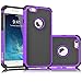 Tekcoo iPhone 6S Case, iPhone 6 Sturdy Case,[Tmajor] for iPhone 6 / 6S (4.7 INCH) Case Shock Absorbing Impact Defender Slim Cover Shell w/Plastic Outer & Rubber Silicone Inner [Purple/Black]