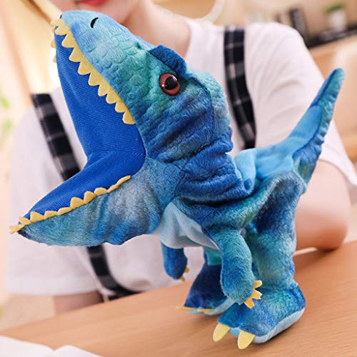 Dinosaur Plush Toys Stuffed Animal Hand Puppets with Open Movable Mouth Toy for Boys Girls Kids Toddlers Gift 23x35cm - Thumbnail 2