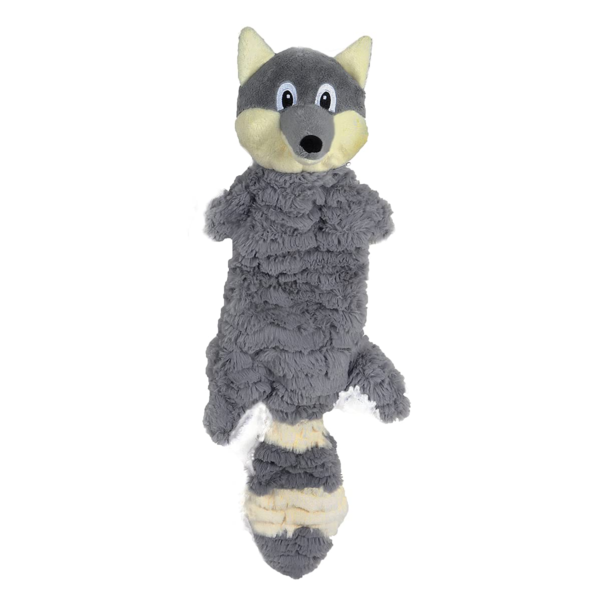 Snuggle Puppy Tender Tuffs - Water Bottle Cruncher with Puncture Resistant Squeaker - Gray Fox Bottle Cover Dog Toy