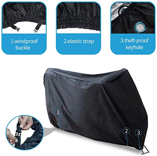 Motorhoes, Wintervast Waterdicht Motorzeil Buiten 190T Oxford Stof Met Vergrendelingsgaten Stofdicht Motorzeil voor… - Image 6