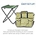 7 Piece Garden Seat Tool Set. Kit Includes 5 Tools: Pruner, Hand Shovel, Cultivator (Hand Rake or Hoe), Trowel, and Weeding Fork. Folding Stool Seat and Detachable Storage Tote Bag