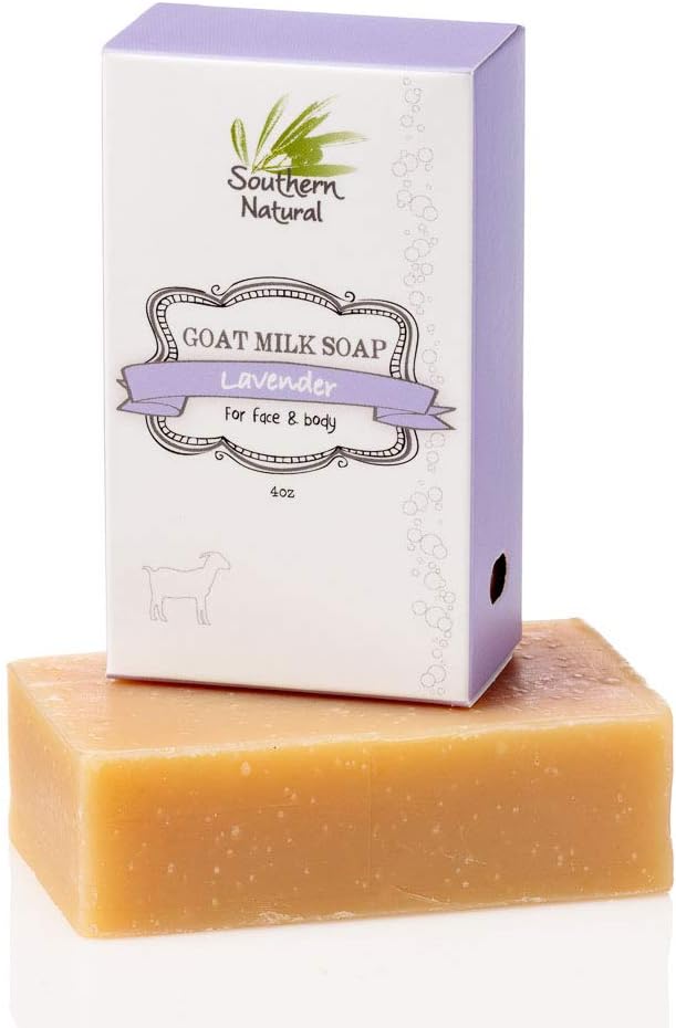 Southern Natural Lavender Goat Milk Soap Bar, 4 oz (1 Bar)